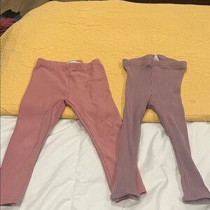 Zara Kids Pink and Purple Leggings